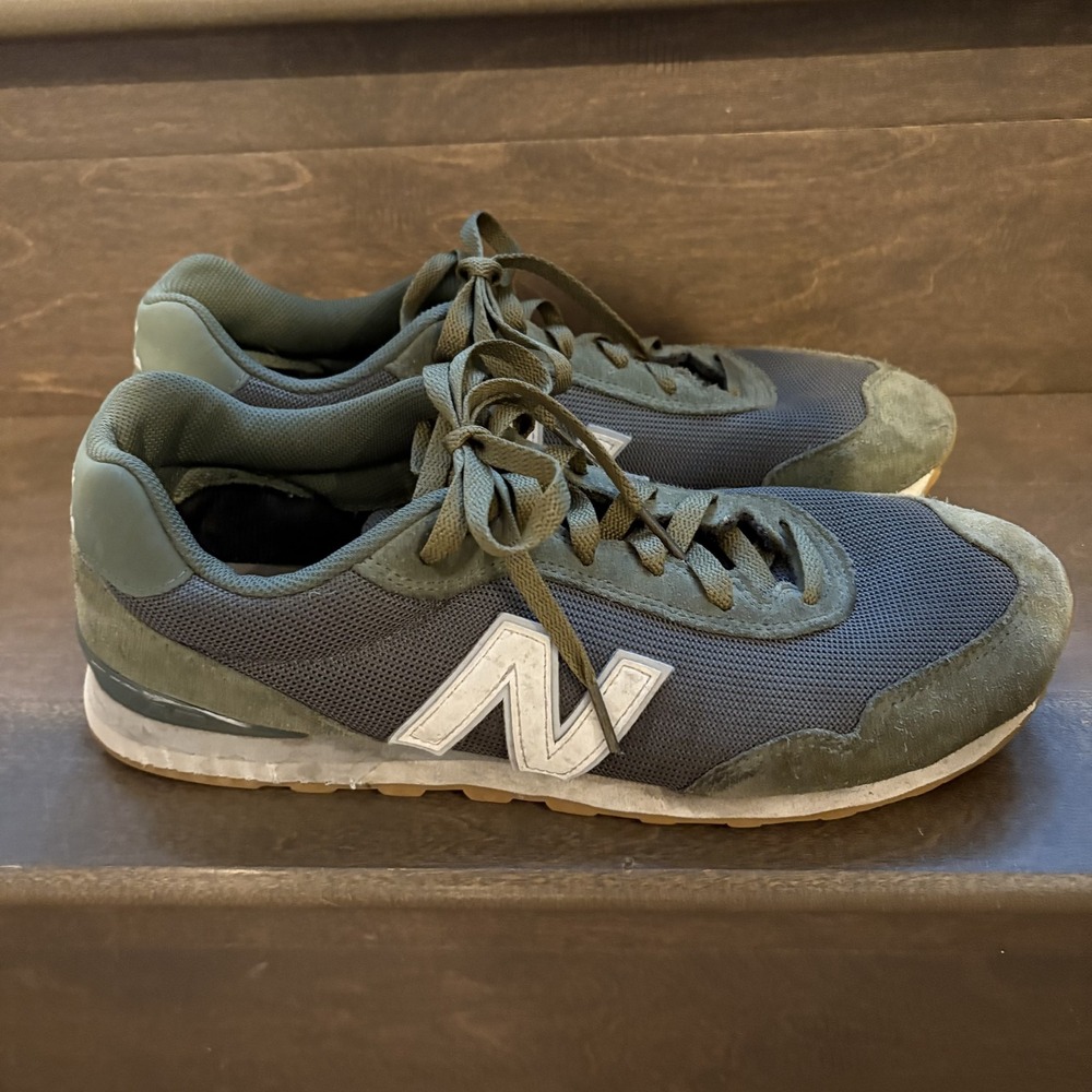 New Balance 515 Shoes Mens‎ Size 12 Green ML515CO3 Suede Mesh Running Sneakers